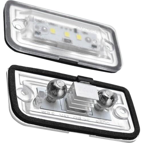 Car Lights 2pcs LED License Plate Light 6000K Super Bright Number Plate Lamp For Mercedes Benz C W203 CLK W209 SL R230 Led Light