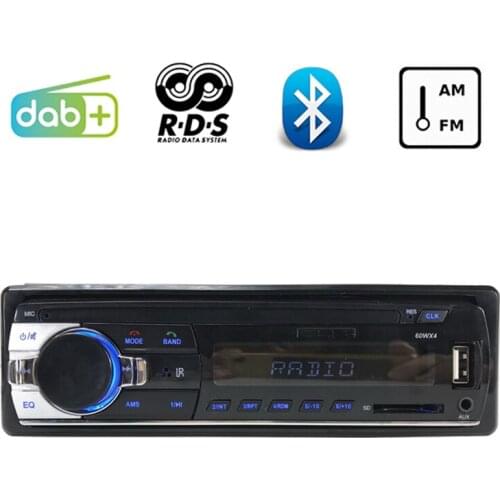 Autoradio LCD Dispaly 1 DIN Bluetooth Car Radio Stereo RDS USB And SD Card Slot DAB+ FM AM AUX Audio MP3 radio cassette player