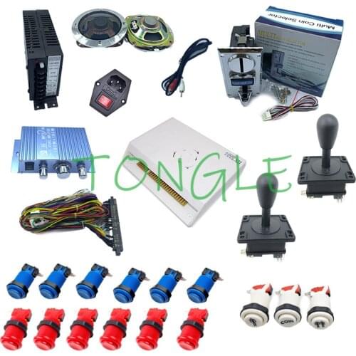 DIY Jamma Full Kit 3D Pandora Arcde Game XII 3188 in 1 with 53pcs 3D games Happ Butto Joystick for Arcade video game machine Kit