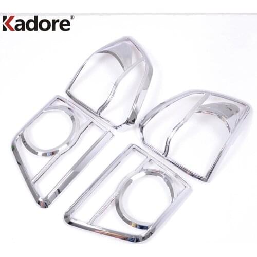 For Toyota Fortuner 2011-2015 ABS Chrome Rear Light Lamp Cover Trim Tail Light Covers Sticker Frame Exterior Car Accessories