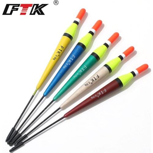 FTK Barguzinsky Fir Light On The Dark 10Pcs/Lot Fishing Float Length 14.5-17.5cm Float 2g-6g Mix Color For Carp Fishing