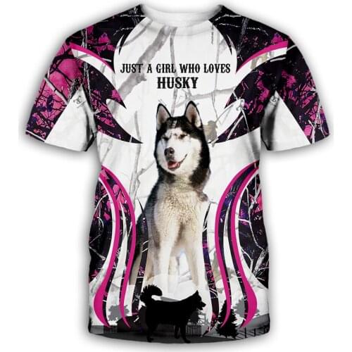 Husky 3D All Over Printed t shirts women men Summer Funny Dog Tees Short Sleeve T-shirts Cosplay Costumes