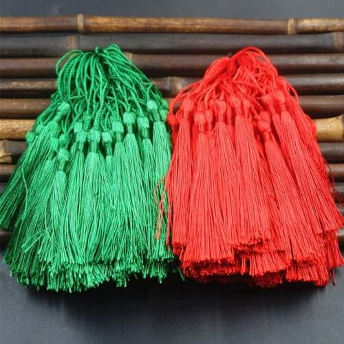 Wholesale 100pcs/lot 8cm Trim Tassels Silk Fringe Bookmark Key Tassels for Sewing Curtain Home Decoration Accessories DIY