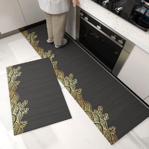 Kitchen Floor Mats Household Non-slip Floor Mats Long Rugs Water Oil Absorbent Geometric Printed Carpets Home Entrance Decor