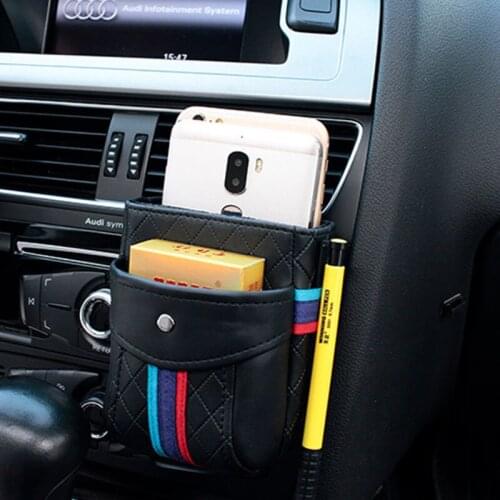 Multifunctional Car Pocket Automotive Air Vent Mobile Phone Storage Pouch Small Bag Holder H-best
