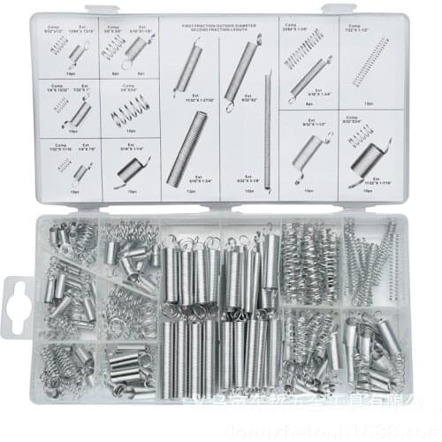200pcs Spring Assortment Set Compression Extension Springs for Repairs Coil Spring Tension Spring Pressure Kit With Storage Box