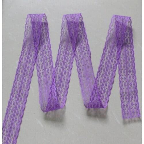 New listing 100yards / 4 .5cm wide purple bilateral lace ribbon lace embroidery lace DIY craft
