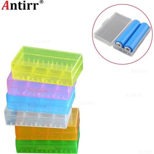 18650 2x Plastic Battery Case CR123A 16340 4 cell 18350 Batteries Spare Carrier Holder Storage Box colorful Waterproof Container