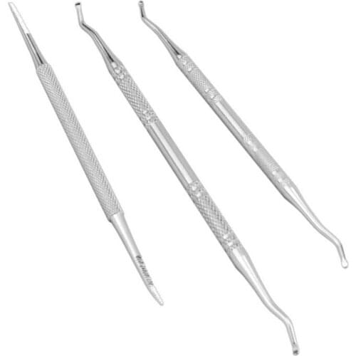 3pcs/set Professional Double Side Ingrown Toe Nail Lifter File Manicure Pedicure Care Correction Tool Nail Care