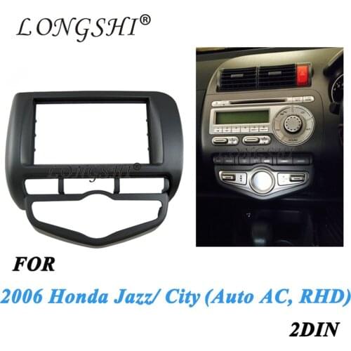 Car refitting dvd frame/dvd panel/audio frame for 2006 Honda Fit/ Jazz (Auto AC, RHD) Free shipping,2DIN