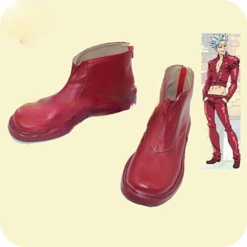 The Seven Deadly Sins Greed Ban Anime Characters Shoe Cosplay Shoes Boots Party Costume Prop