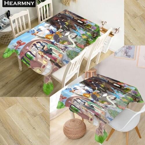 Customize 3D Tablecloth Sexy Anime Girls Oxford Cloth Dust-proof Rectangular Table Cover For Party Home Decor 100X140cm175x175cm
