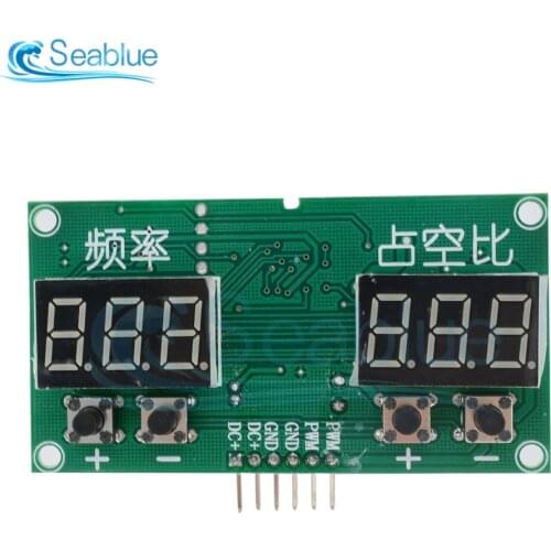 TM1637 PWM Pulse Adjustable 6HZ-100KHZ 0-99% Frequency Square Wave Signal Generator Duty Cycle Module Board DC 3.3V 20V Drive
