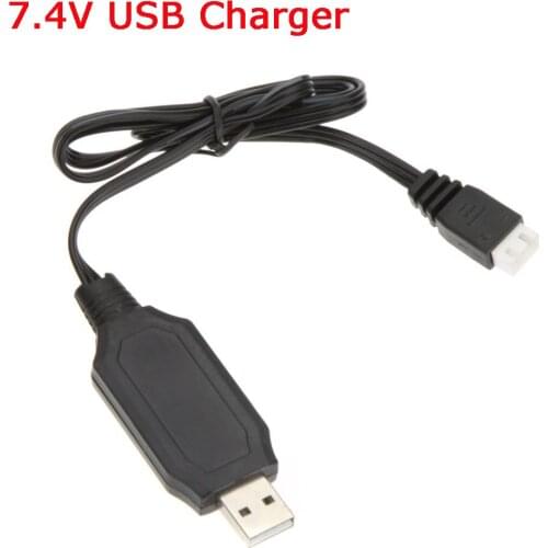 7.4V Lipo Battery USB Charger Cable for WLtoys V912 V913 V915 V262 V323 V333 V666 / MJX F45 F49 F46 F39 T40C T23 RC Toys