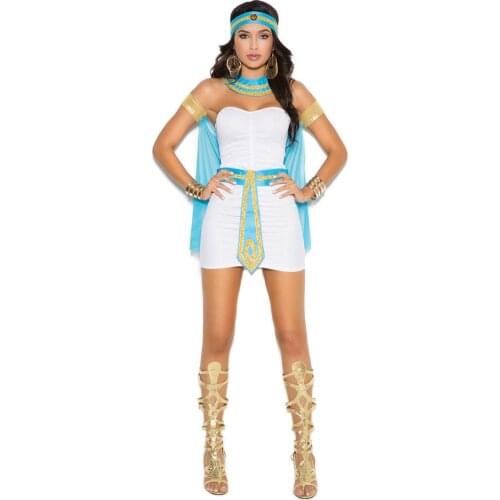 Adult Sexy Queen of Egypt Cleopatra Costume Greek Roman Goddess Cosplay Fancy Dress