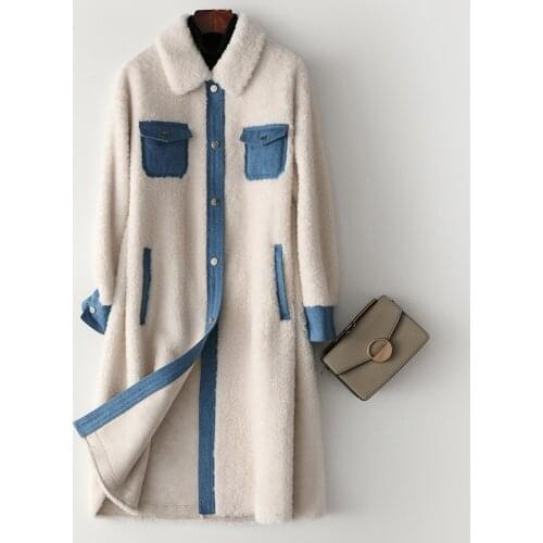 2019 Women Jacket Coat Turn Down Collar Suede inner Wool Women Tops Lambswool Jacket Women Warm Winter Coat Casaco Feminino