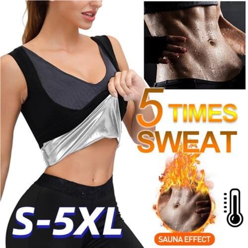 Women Neoprene Sweat Sauna Vest Body Shaper Corset Fajas Hot Sauna Tank Tops Vest Waist Trainer Slimming Shapewear Compression