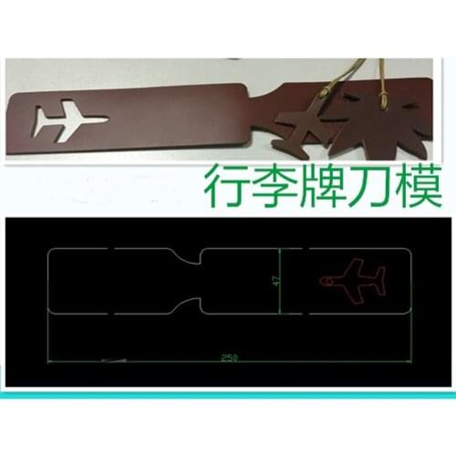 2Designer leather craft luggage tag die cutting knife mould plane shape hanging decoration hand punch tool