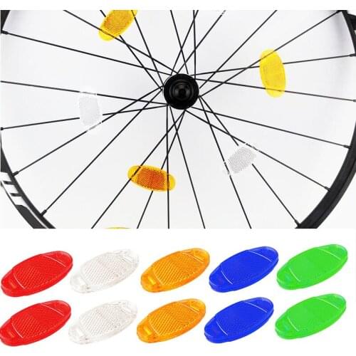 2Pcs Bicycle Bike Spoke Reflector Safety Warning Light Wheel Rim Reflective Mount Night Reflectors Flashing Lights Cycling Light