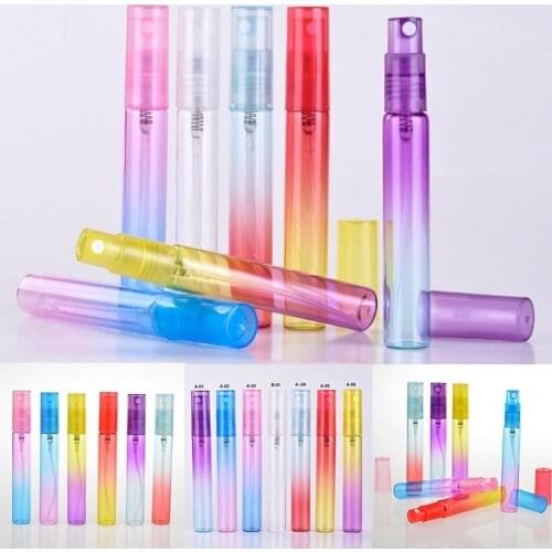 8ML Mini Portable Colorful Glass Perfume Bottle with Atomizer Empty Cosmetic Containers for Travel Liquid Dispenser Bottle
