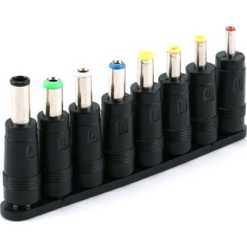 DC adapter 8-piece set laptop router power plug, universal Plug adapter head 5.5x2.1