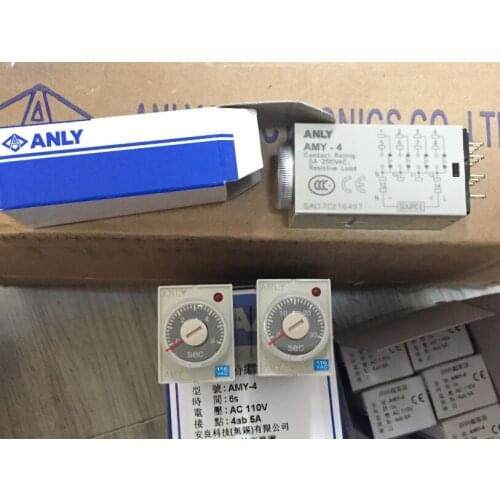 AMY-4 110VAC 5A 30S 4ab ANLY Time RELAY 4 From C ,New and original