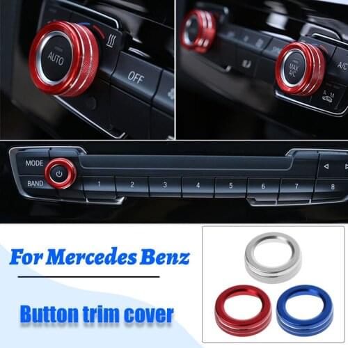 Car Volume Knob Decorative Ring Cover For Mercedes Benz A B E Class GLA CIA GLE ML GL X164 X166 W251 W168 W176 W245 W246 AMG