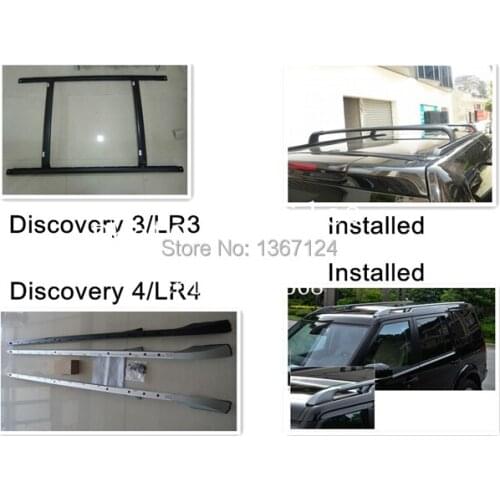 4 PCS Fit for Land Rover Discovery 3 4 2004-2016 Roof Baggage Luggage Rack Rail Bar