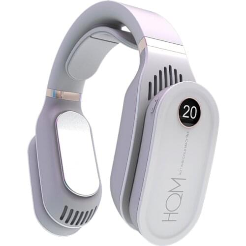 Mini Neck Fan Air conditioning Bladeless ventilador USB Rechargeable Leafless Wearable Neckband Fan With Warm Heater