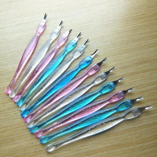 Free shipping 12 pcs/lot cuticle pusher Dead Skin Fork Trimmer Peeling Knife Cuticle Remover Nail Art Tool Manicure Nail Tool