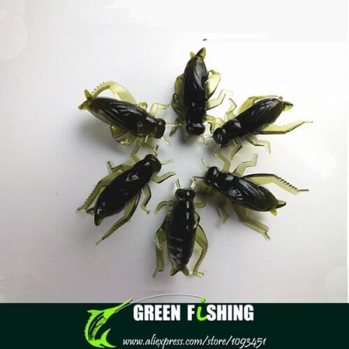 Free shipping 500pcs a lot soft worm baits Soft artifical cricket fishing lure baits fishing tackle