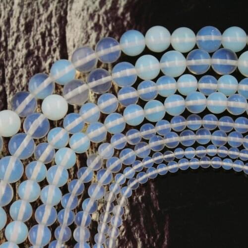 Wholesale 4MM 6MM 8MM 10MM Synthetic round opal stone beads Loose gem Ball Beads For DIY Bracelets Necklaces Jewelry Findings