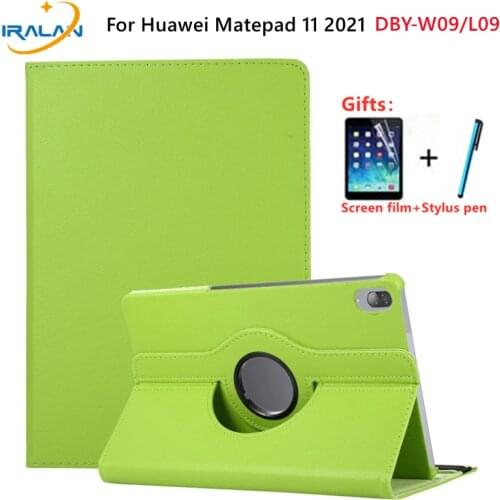 For Huawei MatePad 11 2021 Case 360 Degree Rotating Stand Tablet Cover for Huawei MatePad 11 (2021) 10.95" DBY-W09/L09+Film+Pen