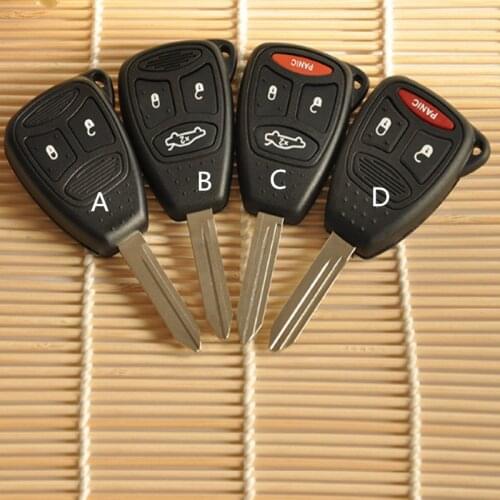 DAKATU Remote 2/3/2+1/4 Button Car Key Shell For Chrysler Sebring Durango Dakota Caliber Charger Avenger RAM Nitro Magnum