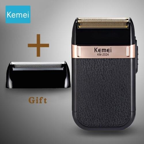Kemei Electric Shaver for Men Twin Blade Waterproof Reciprocating Cordless Razor USB Rechargeable Shaving Machine Barber Trimmer