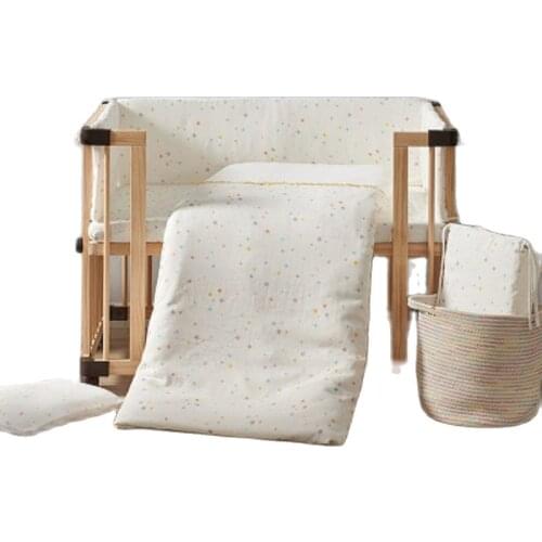 9 pcs sets baby bedding set skin-friendly soft newborn bedding wholesale cotton cartoon baby bed sheet boy and gril