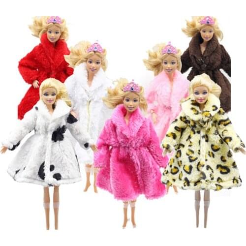 One Pcs Colourful Wool Coat Noble Winter Wear High Quality Fashion Dress Accessories Clothes for 1/6 Barbies Blythes Doll Toy