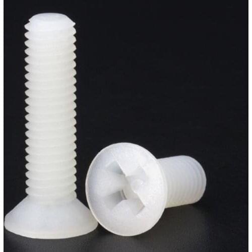 M2.5 M3 M4 Flat Nylon Phillips screws plastic Screw bolt Length 6-20mm Cross Pan Head Screws