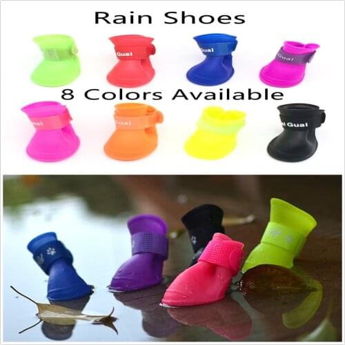 Rubber Shoes Socks Shoes Puppy Pet Boots Protection Anti-Skid Dirt Rainy Waterproof Silicone Portable Summer Casual Candy Color