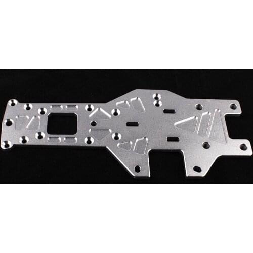 Rc car part CNC alloy strengthen rear chassis thick rear bottom plate for 1/5 scale Baja