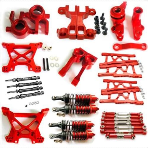 Alloy full 1 set Metal Upgrade Parts link rod arm Steering Blocks carrier rc 1/10 for Traxxass Slash 4x4 short course model car