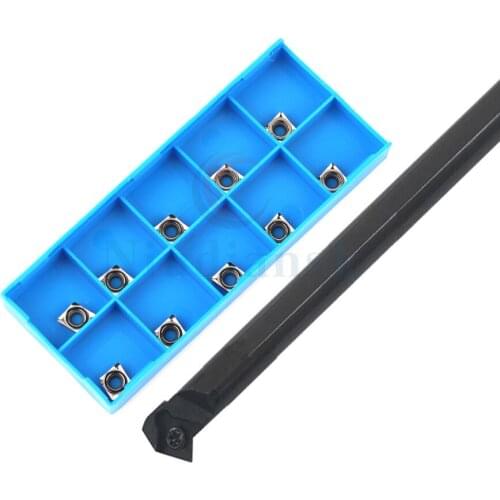 S08K/S10K-SCWCR06 50°CNC inner hole small boring toolholder Internal Screw-type+CCGT060204 Cemented carbide inserts for aluminum