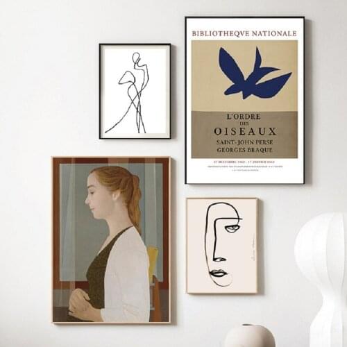 Nordic Bohemian Minimalist Abstraction Canvas Painting Wall Art Nordic Posters and Prints Wall Pictures for Living Room Decor