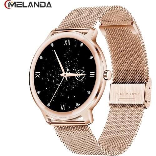 2021 MELANDA 7.3mm Super Slim Smart Watch Women Full Touch Screen Heart Rate Monitor Blood Pressure Smartwatch For Android IOS