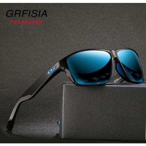 GRFISIA Sport Style Polarized Sunglasses Men Driving Travel 100% UV Protection Sun Glasses Lightweight Frame Fashion Goggles A80