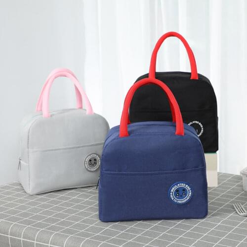 1PCs Fresh Cooler Bags Waterproof Nylon Portable Zipper Thermal Oxford Lunch Bags For Women Convenient Lunch Box Tote Food Bags