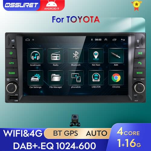 2 din android 9.0 Universal Car Multimedia Player Car Radio Player Stereo for TOYATA PRADO CAMRY HIACE PREVIA COROLLA RAV4 HILUX