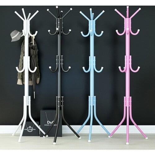 Coat Clothes Hanger Rack ,175cm Big 12 Hooks Hanging Pole - Floor Stand Tree Holder Organizer for Clothes Hat T-shirt Bags Jacke