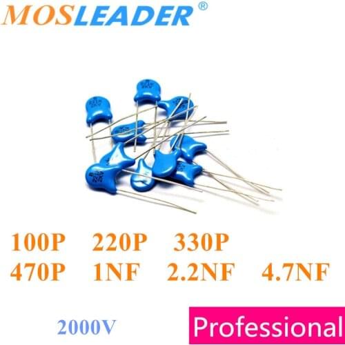 Mosleader 1000PCS 2KV 2000V 100P 220P 330P 470P 1NF 2.2NF 4.7NF High voltage ceramic capacitor 101 221 331 471 102 222 472