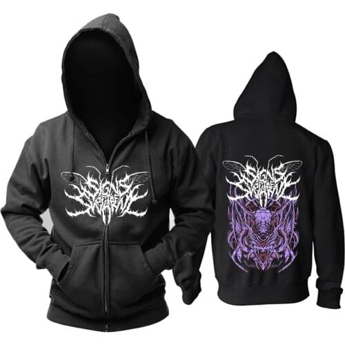 7 designs Signs of the Swarm Skull death Zipper Sweatshirt Rock Demon Nice Soft Warm hoodies heavy metal punk fleece Outerwear